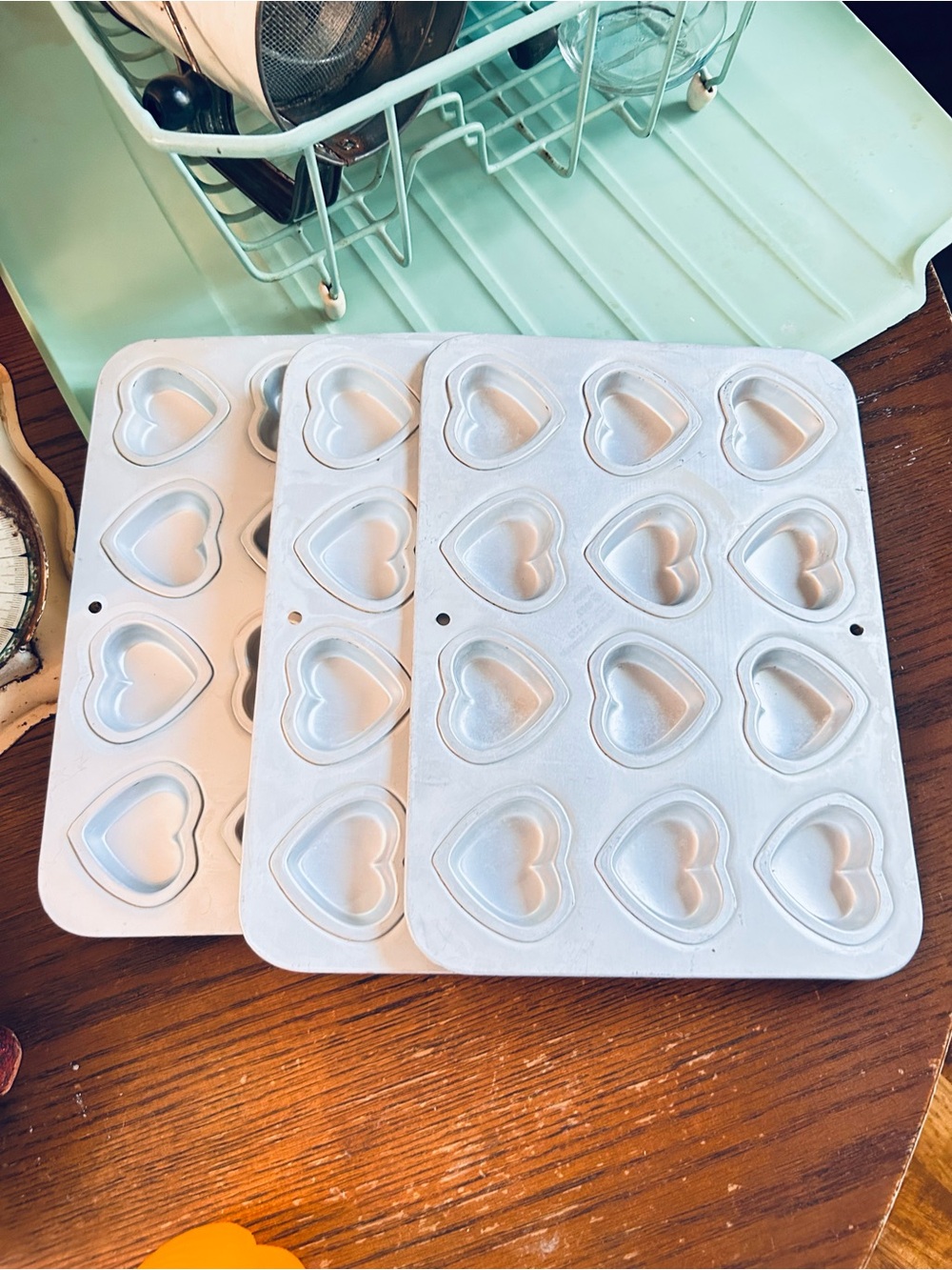 Vintage metal Heart molds